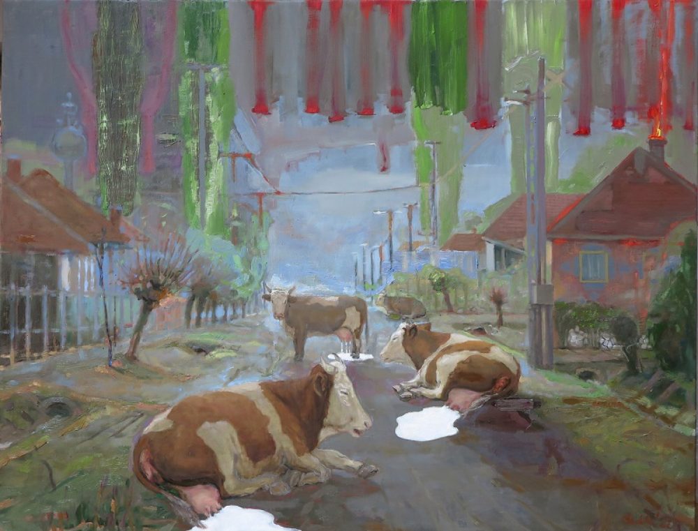 Bukta-Imre-1952-2020-tavasza-Vidéki-romantika-olaj-vászon-100-x-130-cm-SOLD